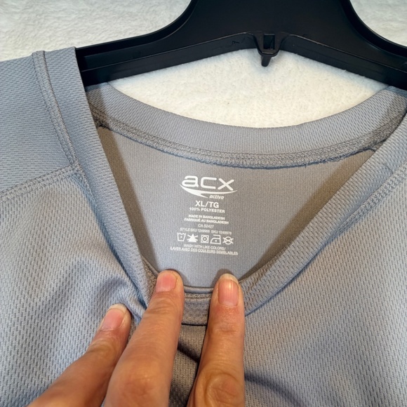 ACX Active Tank Tops Mens Size XL Lot of 2 White Gray Breathable Athletic Perfor - Picture 4 of 7
